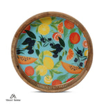 Load image into Gallery viewer, Mango Wood Round Tray- Fruit Valley