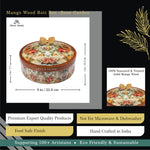 Load image into Gallery viewer, Mango Wood Roti Box -Rose Garden