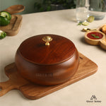 Load image into Gallery viewer, Mango Wood Roti Box - Walnut Gold