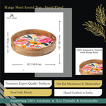 Load image into Gallery viewer, Mango Wood Round Tray - Pastel Floral