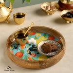 Load image into Gallery viewer, Mango Wood Round Tray- Fruit Valley