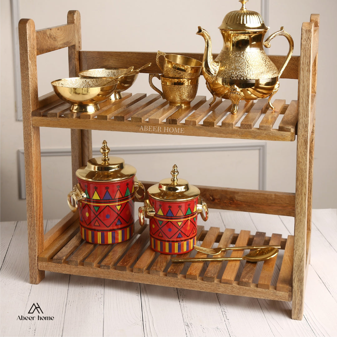 Mango Wood - Shelf Organiser-2