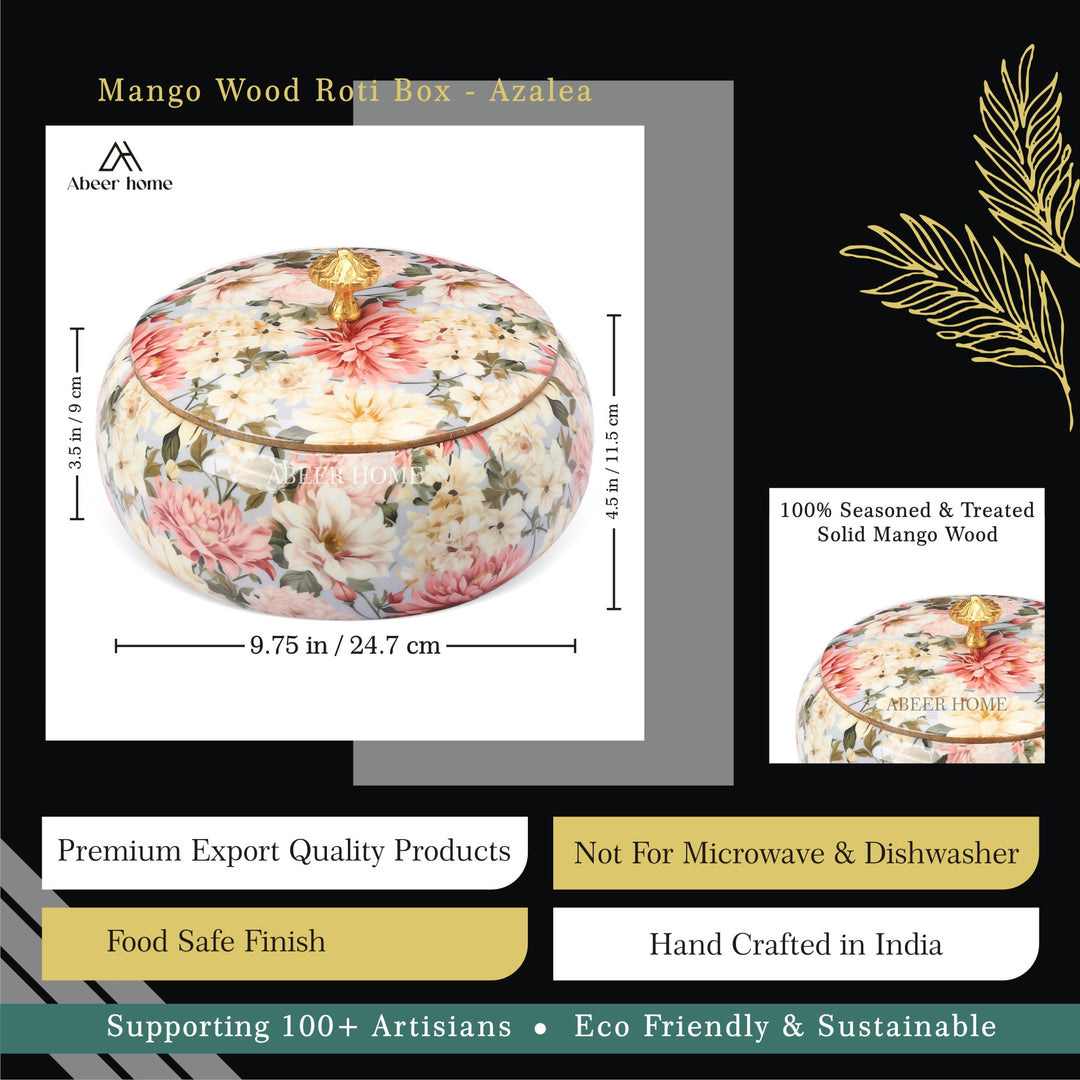 Mango Wood Roti Box-Azalea