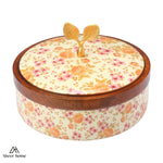 Load image into Gallery viewer, Mango wood Roti Box -Peach Floral