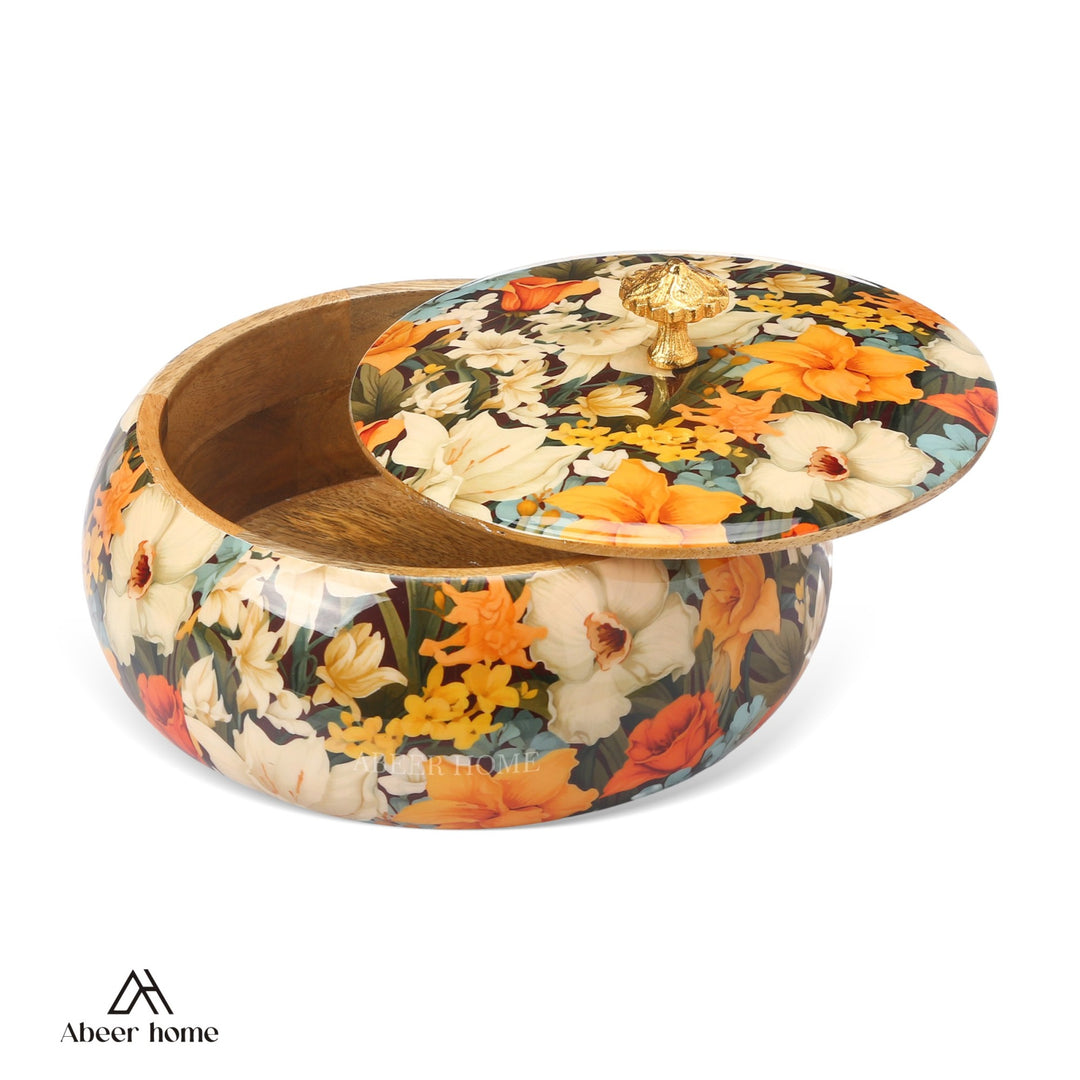 Mango Wood Roti Box - Amaryllis